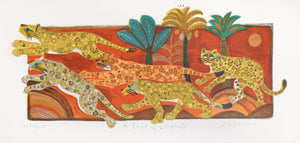A Leap of Leopards Lithograph | Judith Bledsoe,{{product.type}}