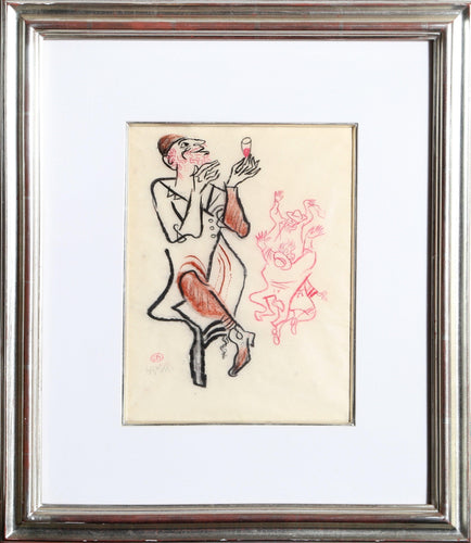 A Man and His Wine Mixed Media | William Gropper,{{product.type}}