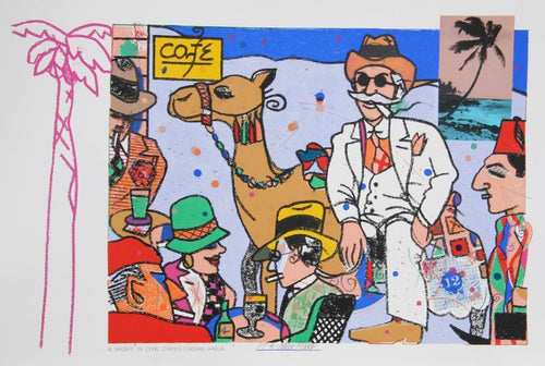 A Night (In the Cafe) Casablanca Screenprint | Richard Merkin,{{product.type}}