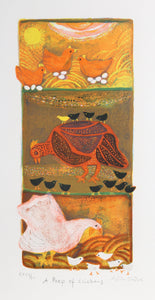 A Peep of Chickens Lithograph | Judith Bledsoe,{{product.type}}