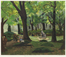 A Shady Nook: Le Jardin du Luxembourg Paris Screenprint | Lois Mailou Jones,{{product.type}}