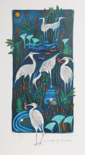 A Siege of Herons Lithograph | Judith Bledsoe,{{product.type}}