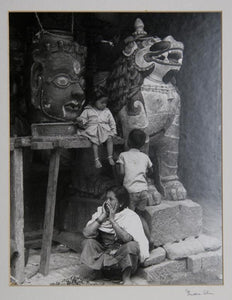 A Temple in Kathmandu Black and White | Theodore Cohen,{{product.type}}