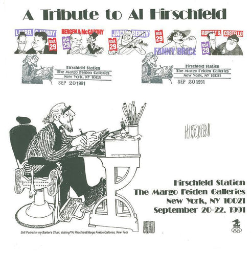 A Tribute to Al Hirschfeld Invitation Stamp | Al Hirschfeld,{{product.type}}
