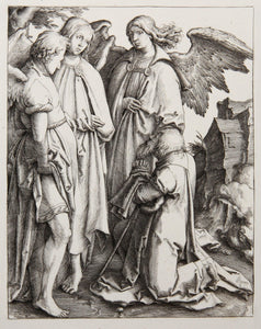 Abraham et les Trois Anges Etching | Lucas van Leyden,{{product.type}}