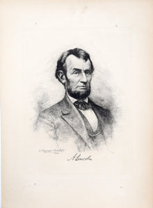 Abraham Lincoln from The Presidents of the United States Etching | P. Raymond Audibert,{{product.type}}