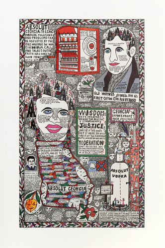 Absolut Statehood: Georgia Lithograph | Howard Finster,{{product.type}}