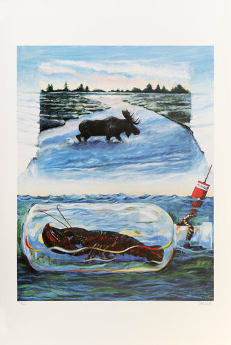 Absolut Statehood: Maine Lithograph | Suzanne White,{{product.type}}