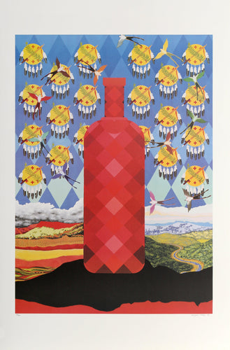 Absolut Statehood: Oklahoma Lithograph | Benjamin Harjo Jr.,{{product.type}}