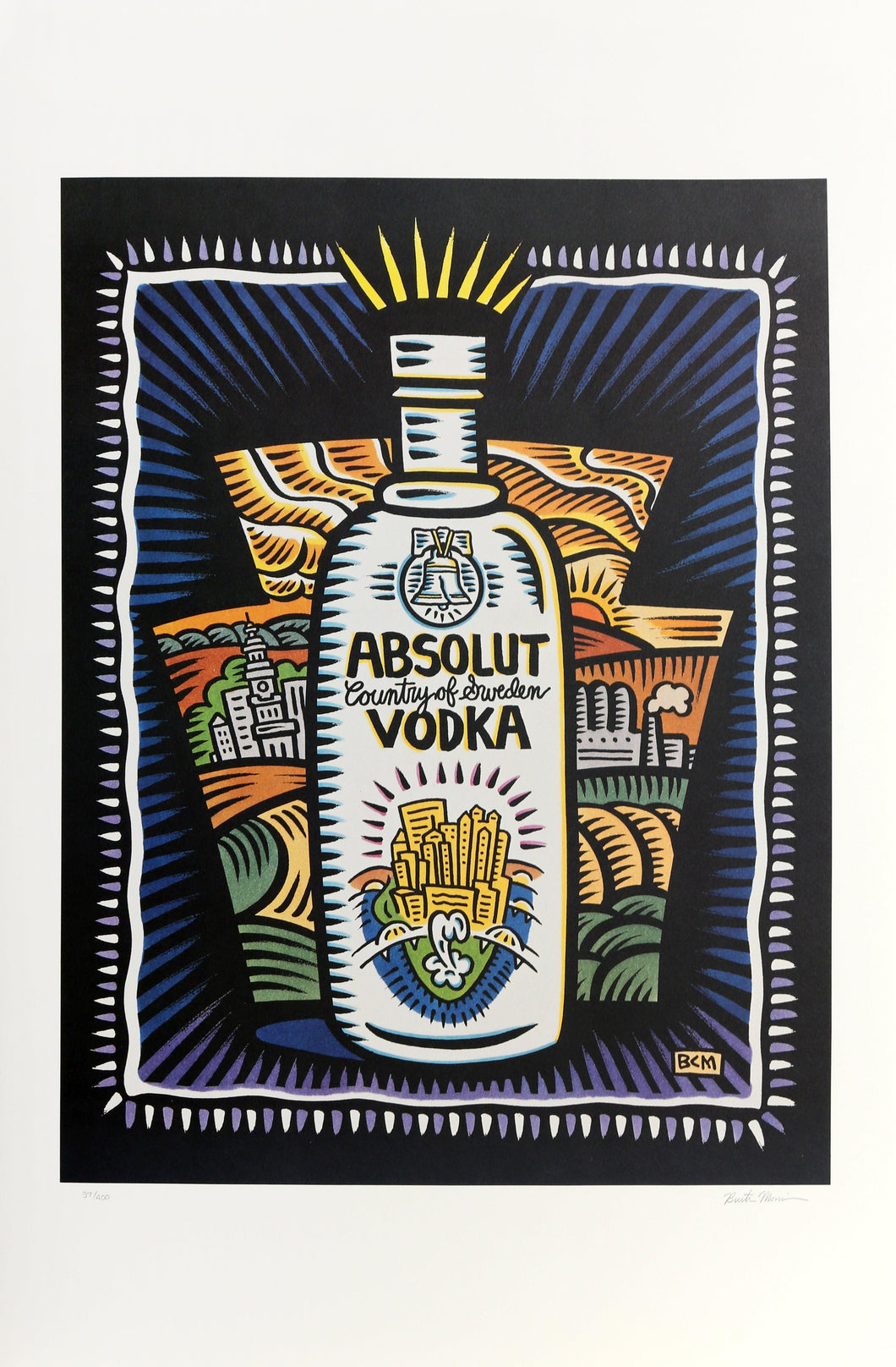 Absolut Statehood: Pennsylvania Lithograph | Burton Morris,{{product.type}}