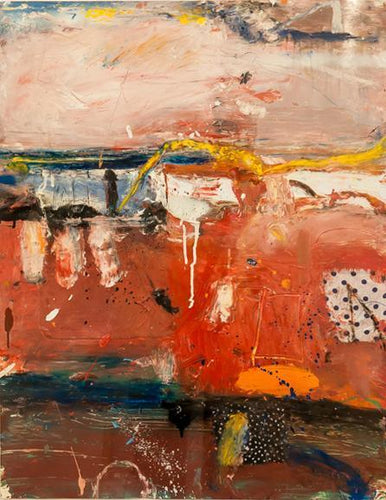 Abstract Beach Scene Mixed Media | Robert Baribeau,{{product.type}}