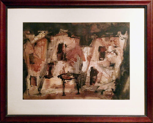 Abstract Building Watercolor | Charles Keeling Lassiter,{{product.type}}