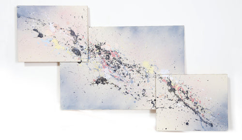 Abstract Drip on Purple Mixed Media | Unknown Artist,{{product.type}}