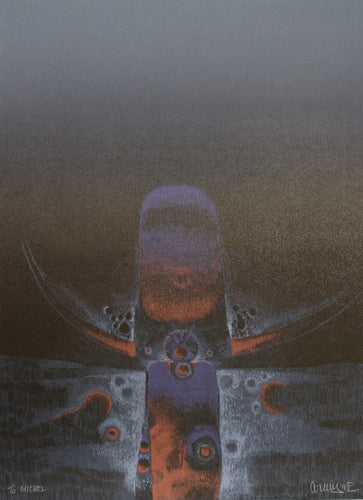 Abstract Figure in Red and Blue Screenprint | Arun Bose,{{product.type}}