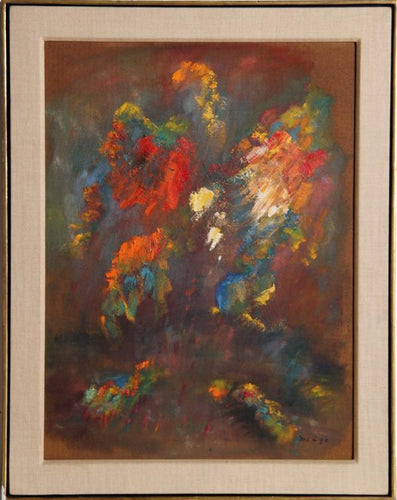 Abstract Flowers Oil | Unknown Artist,{{product.type}}
