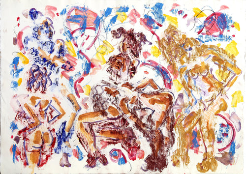 Abstract Nudes in Heels I Mixed Media | Greg Kessler,{{product.type}}