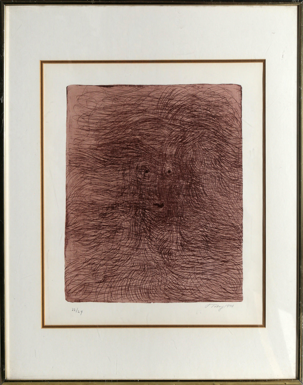 Abstract Portrait Etching | Mark Tobey,{{product.type}}