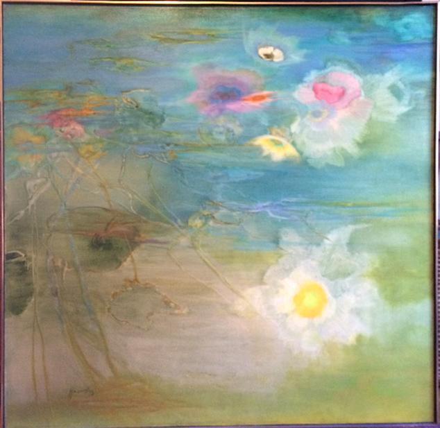 Abstract Waterlilies Oil | Florence Hasenflug,{{product.type}}
