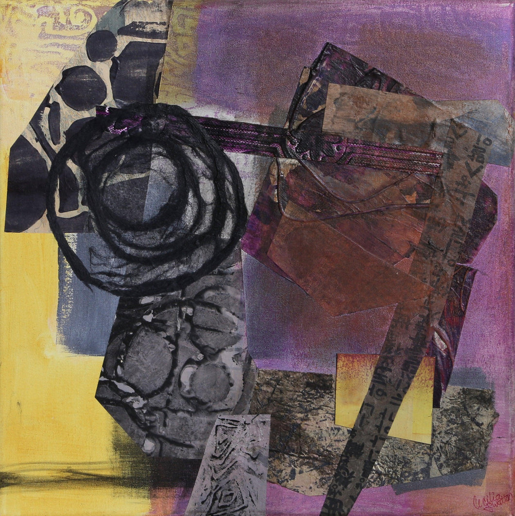 Abstract with Purple Mixed Media | Cecilia Swatton,{{product.type}}