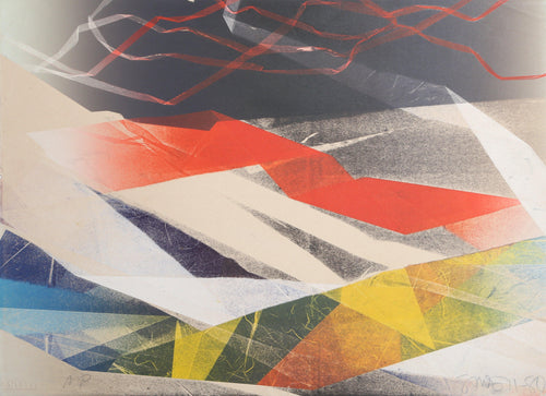 Abstract with Red Lithograph | Scott Sandell,{{product.type}}