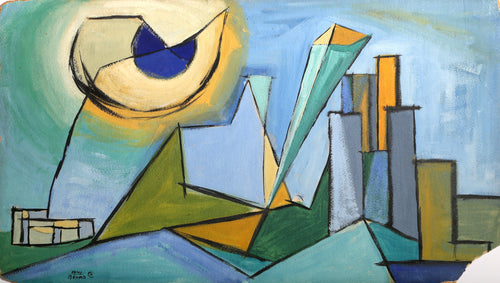 Abstracted Cityscape Gouache | Benjamin Benno,{{product.type}}