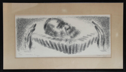 Accordian Player Lithograph | Chaim Gross,{{product.type}}