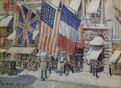 Across the Avenue in Sunlight June Poster | Frederick Childe Hassam,{{product.type}}