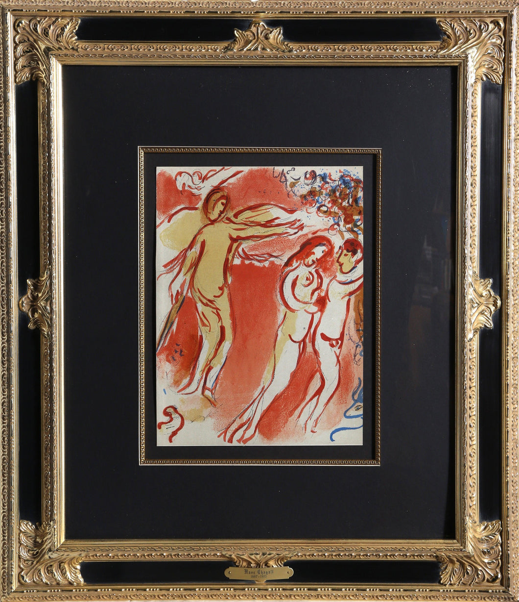 Adam and Eve banished from the Garden of Eden from Drawings for the Bible Lithograph | Marc Chagall,{{product.type}}