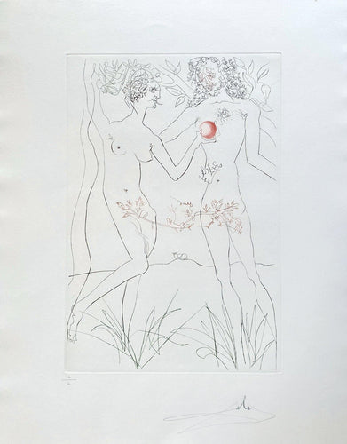 Adam and Eve Engraving | Salvador Dalí,{{product.type}}