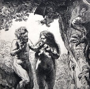 Adam and Eve Etching | Rembrandt,{{product.type}}