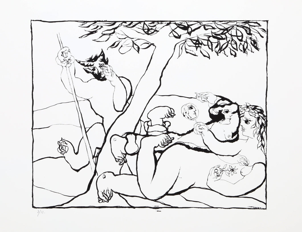 Adam and Eve Lithograph | Juan Garcia Ripolles,{{product.type}}