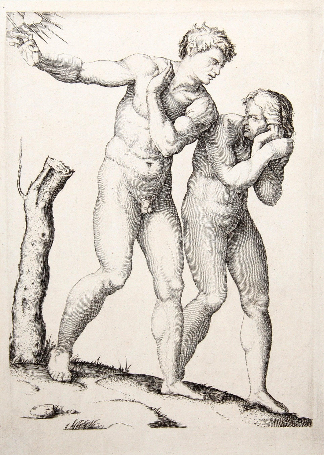 Adam et Eve Chasses du Paradis Etching | Marcantonio Raimondi,{{product.type}}