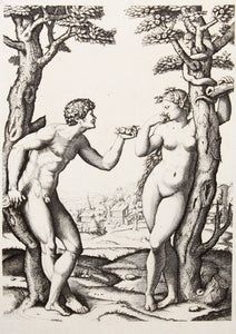 Adam et Eve Etching | Marcantonio Raimondi,{{product.type}}