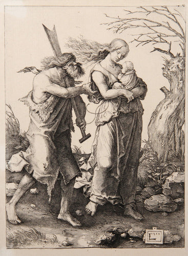 Adam et Eve Fugitifs Etching | Lucas van Leyden,{{product.type}}