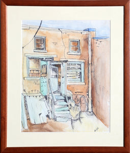 Addison Street (May House) Watercolor | Steven Johnson,{{product.type}}