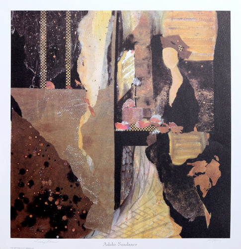 Adobe Sunset Lithograph | Unknown Artist,{{product.type}}