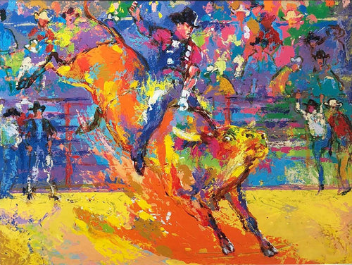 Adriano, World Champion Bull Rider Screenprint | LeRoy Neiman,{{product.type}}