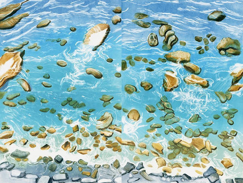 Aegean Sea #10 monoprint | Lynn Manos,{{product.type}}