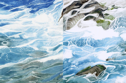 Aegean Sea #17 monoprint | Lynn Manos,{{product.type}}