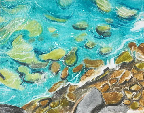 Aegean Sea #34 monoprint | Lynn Manos,{{product.type}}