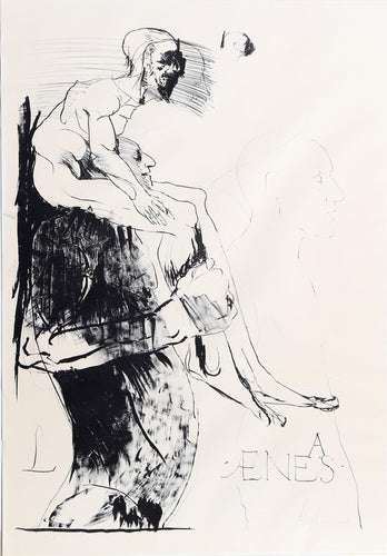 Aeneas Lithograph | Leonard Baskin,{{product.type}}