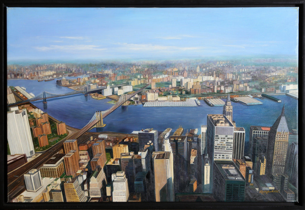 Aerial View of New York City Oil | Rothschild,{{product.type}}