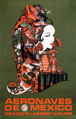 Aeronaves de Mexico - Cozumel Lithograph | Bob Bride,{{product.type}}