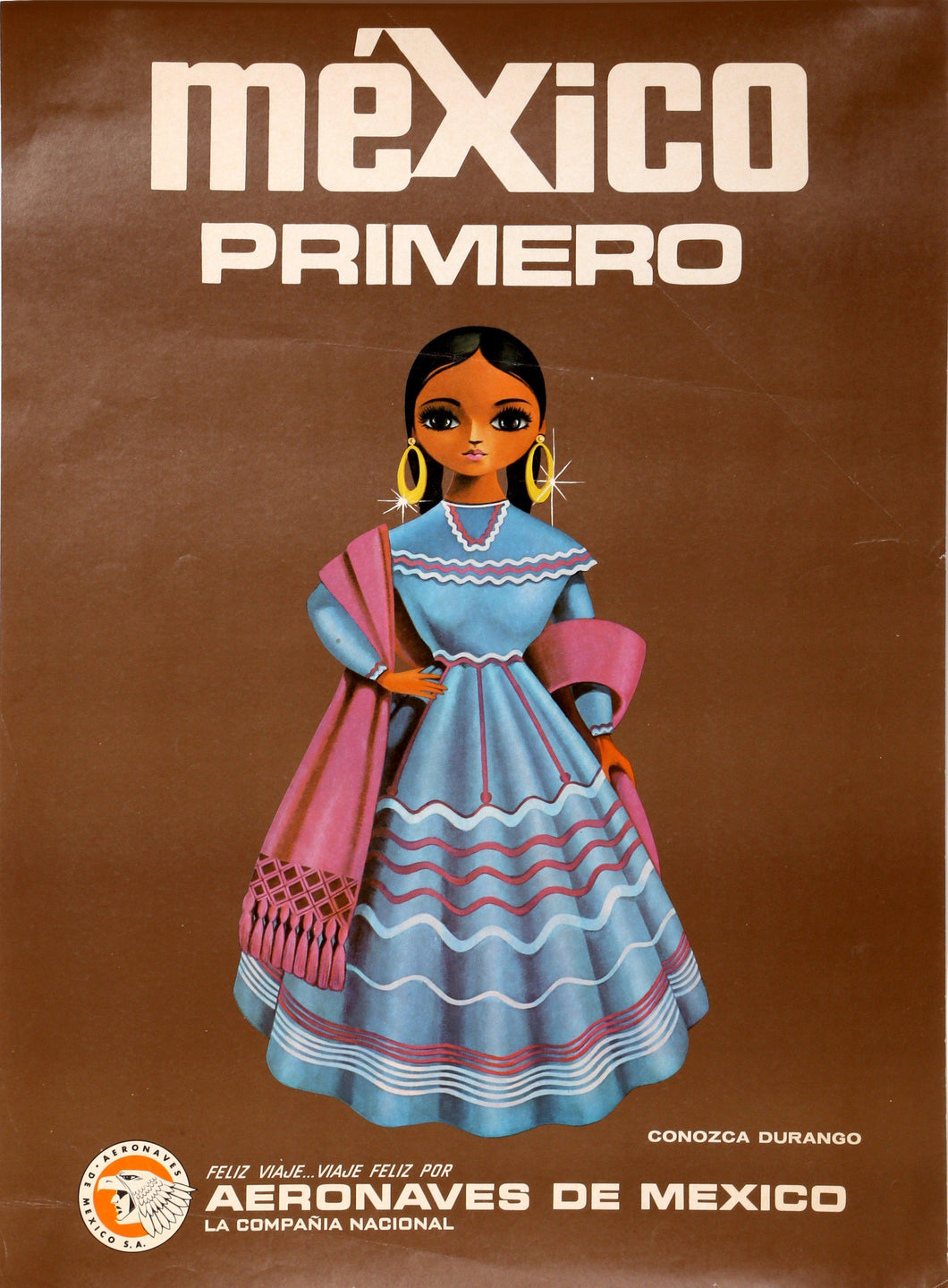 Aeronaves de Mexico - Durango Poster | Travel Poster,{{product.type}}