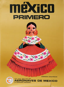 Aeronaves de Mexico - Zacatecas Poster | Travel Poster,{{product.type}}
