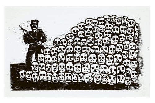 African Conflict Woodcut | Seymour Chwast,{{product.type}}