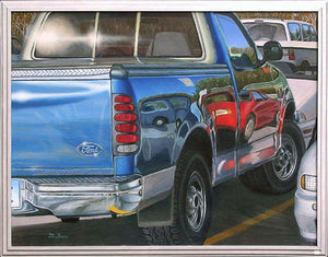Afternoon Light - Looking Through The Parking Lot Oil | Mickey Frome,{{product.type}}