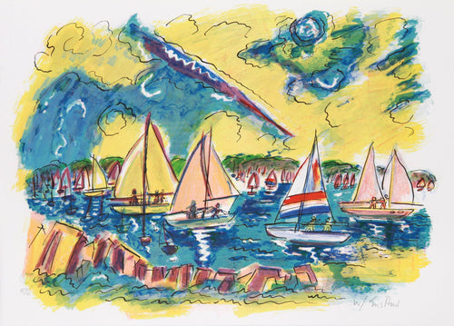 Afternoon Sails Lithograph | Wayne Ensrud,{{product.type}}