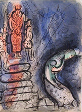 Ahasuerus sends Vashti Away from "Drawings for the Bible" Lithograph | Marc Chagall,{{product.type}}