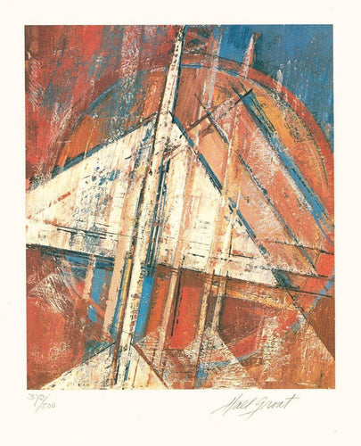 Airplanes and Sun Lithograph | Hall Groat,{{product.type}}